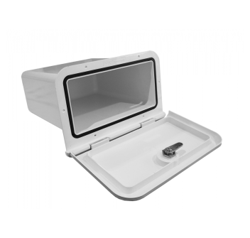 CONTENITORE CON SPORTELLO BIANCO CON CHIAVE