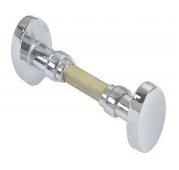 COPPIA POMOLI IN OTTONE CROMATO