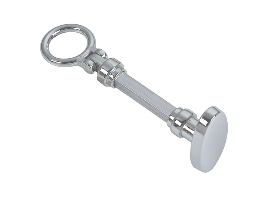 COPPIA POMOLO E ANELLO IN OTTONE CROMATO