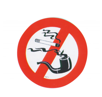 DIVIETO DI FUMARE A BORDO Ø MM. 150
