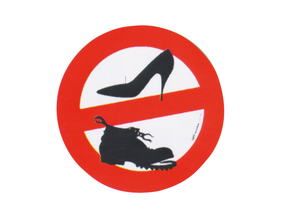 DIVIETO DI SCARPE A BORDO Ø MM. 150