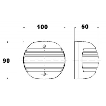 FANALE BIANCO A LUCE ROSSA