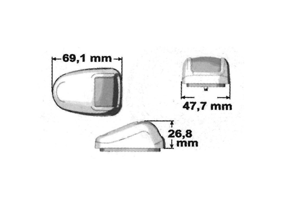 FANALE BIANCO A LUCE VERDE