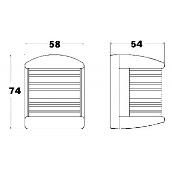 FANALE BIANCO A LUCE VERDE