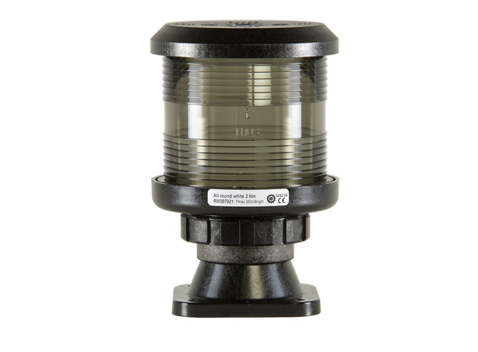 FANALE NERO A LUCE BIANCA 360°