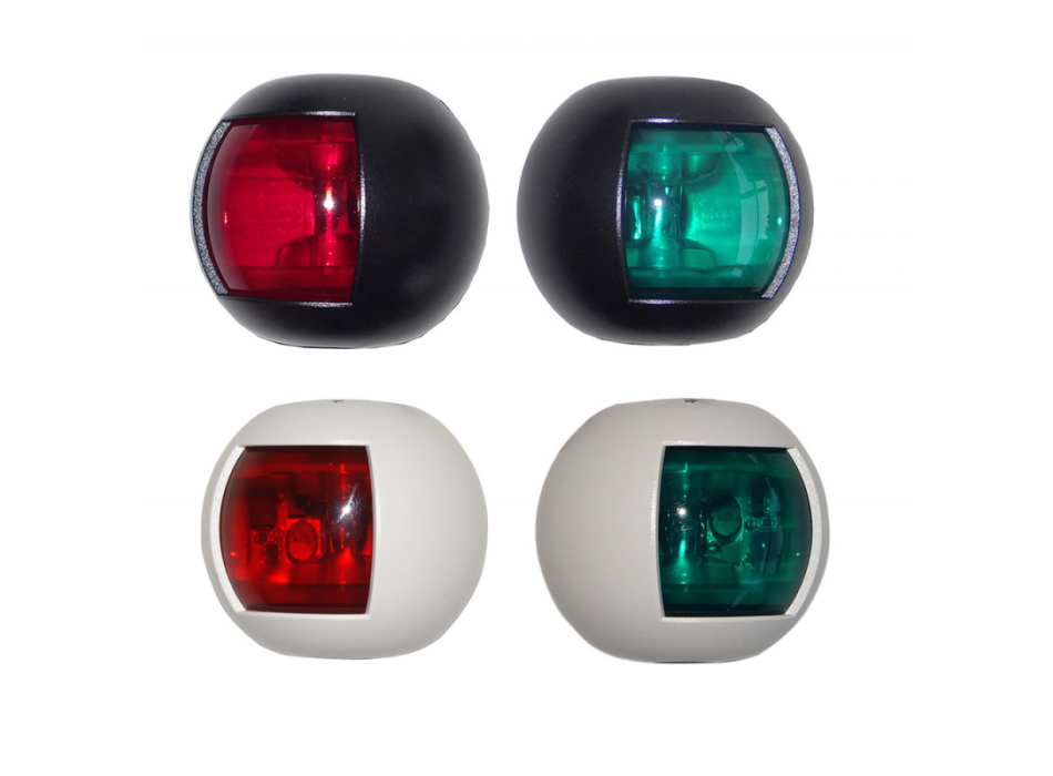 FANALE NERO A LUCE ROSSA