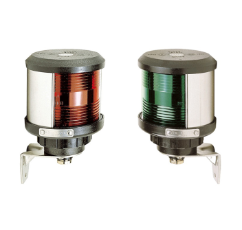 FANALE NERO A LUCE ROSSA