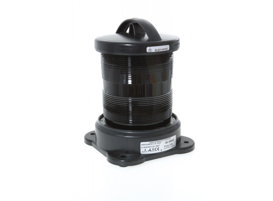 FANALE NERO A LUCE ROSSA 360°