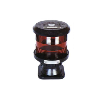 FANALE NERO A LUCE ROSSA 360°