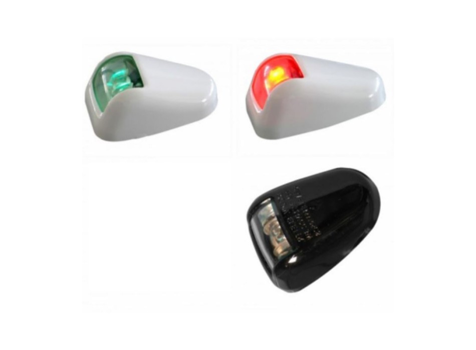 FANALE NERO A LUCE ROSSA