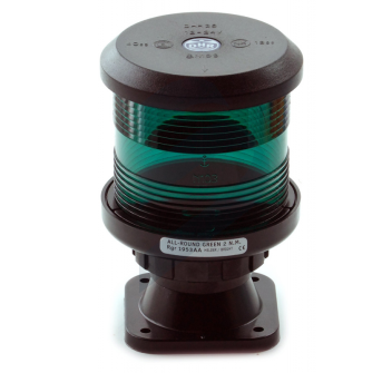 FANALE NERO A LUCE VERDE 360°