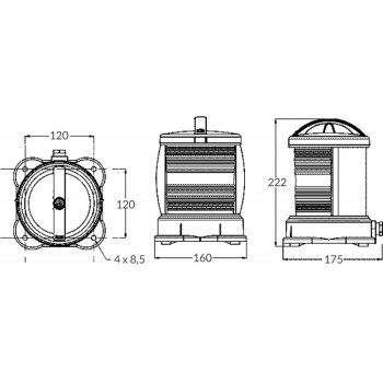 FANALE NERO A LUCE VERDE