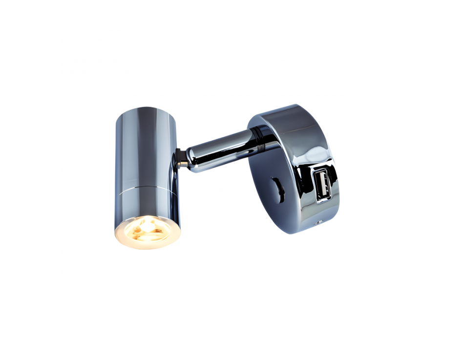 FARETTO A LED TESTALETTTO CON PRESA USB