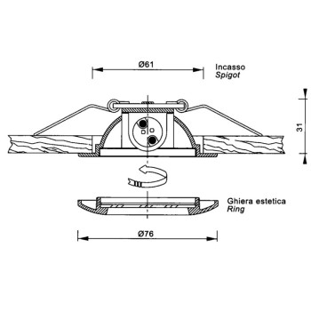 FARETTO IN OTTONE CROMATO
