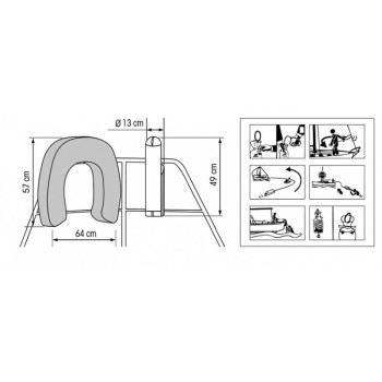 FERRO DI CAVALLO GONFIABILE CON LUCE AD ATTIVAZIONE CON ACQUA DI MARE