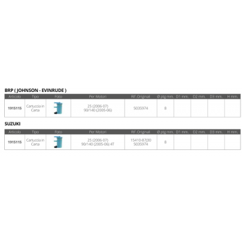 FILTRO CARBURANTE Ø MM.8