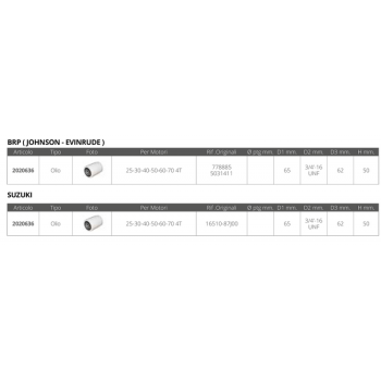 FILTRO OLIO EVINRUDE SUZUKI
