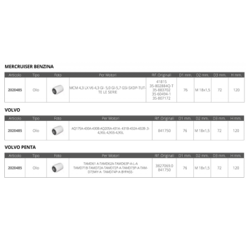 FILTRO OLIO MULTIMARCA