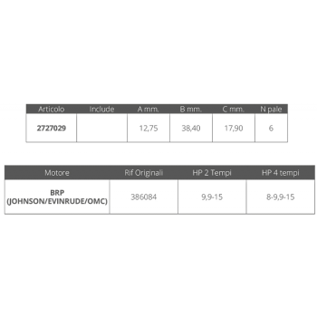 GIR. JOHONSON/EV. 2/4T 8-9,9-15 HP