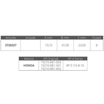 GIRANTE HONDA 4T 5-7,5-8-10 HP