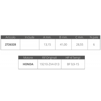 GIRANTE HONDA 4T 5-7,5-8-10 HP