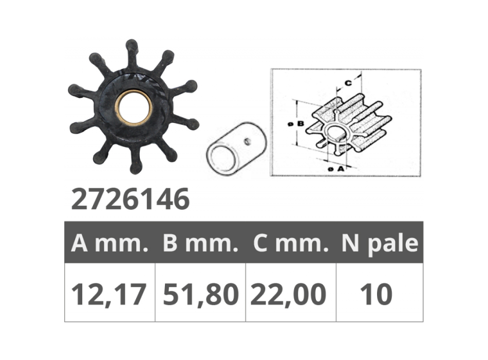 GIRANTE JABSCO 18653 VETUS K3/3D/4