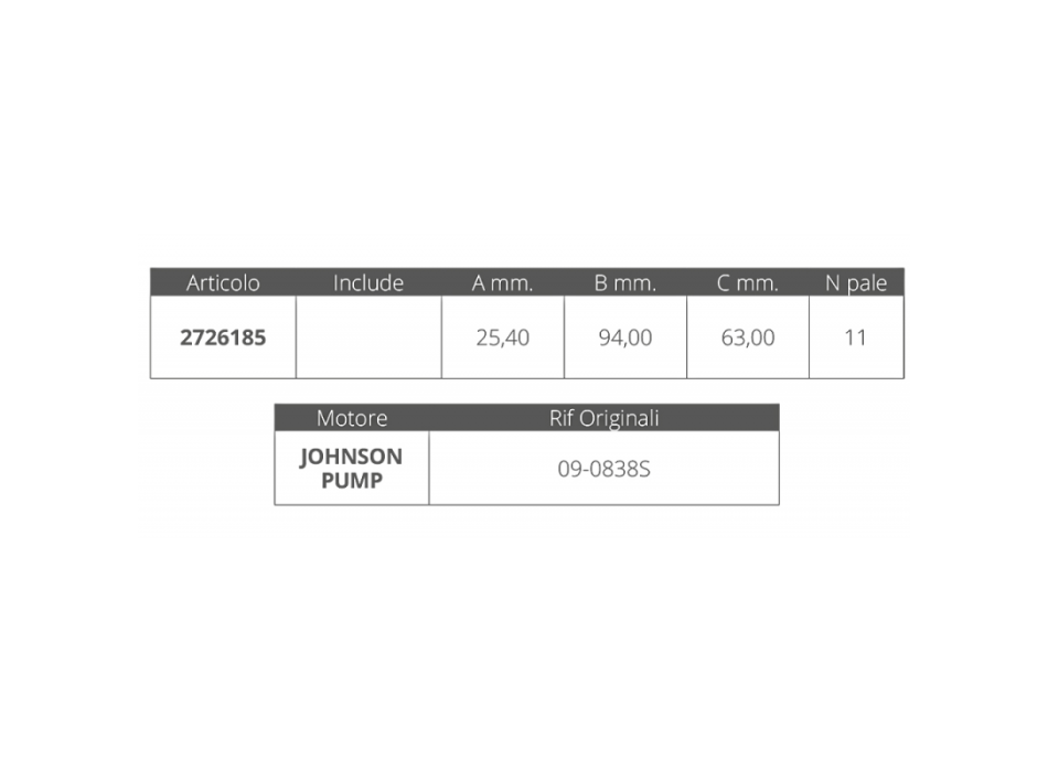 GIRANTE JONHNSON RIF.OR.09-838S