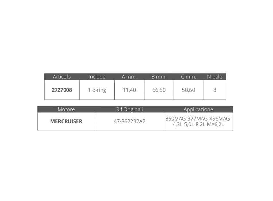 GIRANTE MERCRUISER 8.1S - 496MAG