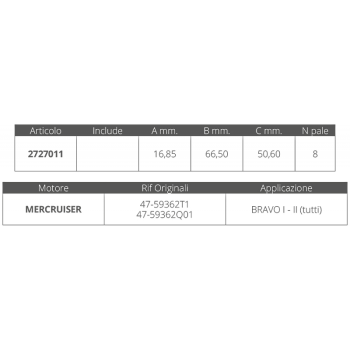 GIRANTE MERCRUISER BRAVO I-II