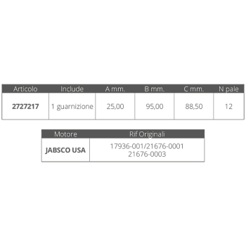 GIRANTE ORIGINALE JABSCO 17936-001/21676-0001/21676-0003