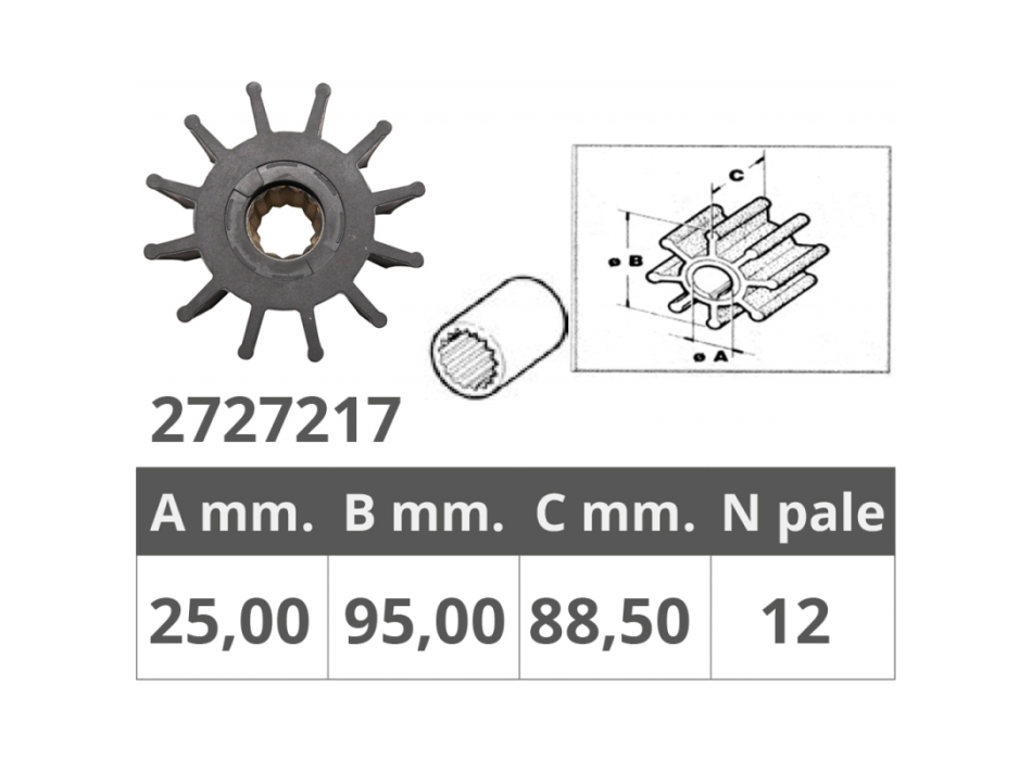 GIRANTE ORIGINALE JABSCO 17936-001/21676-0001/21676-0003