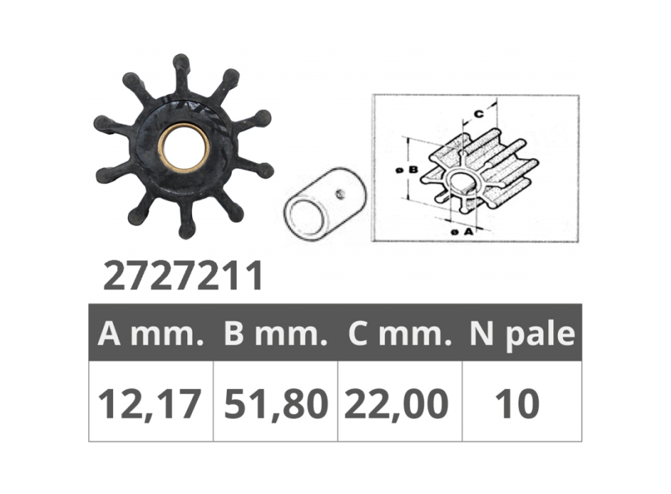 GIRANTE ORIGINALE JABSCO 18653-0001