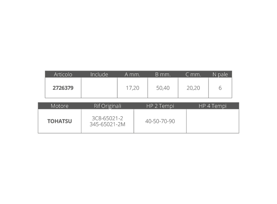 GIRANTE TOHATSU 2T 40-50 HP