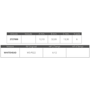 GIRANTE WHITEHEAD 2T 6-12 HP