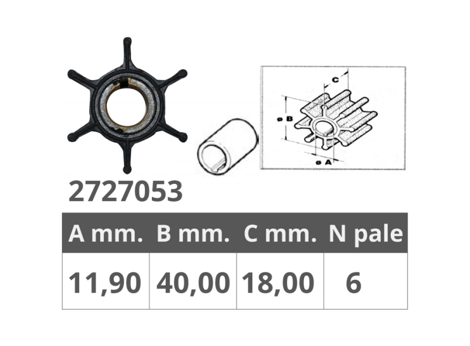 GIRANTE YAMAHA 2T 6-8 HP