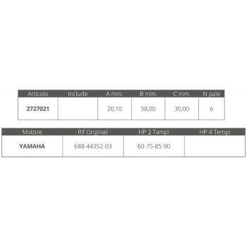 GIRANTE YAMAHA 2T 75-85-90 HP