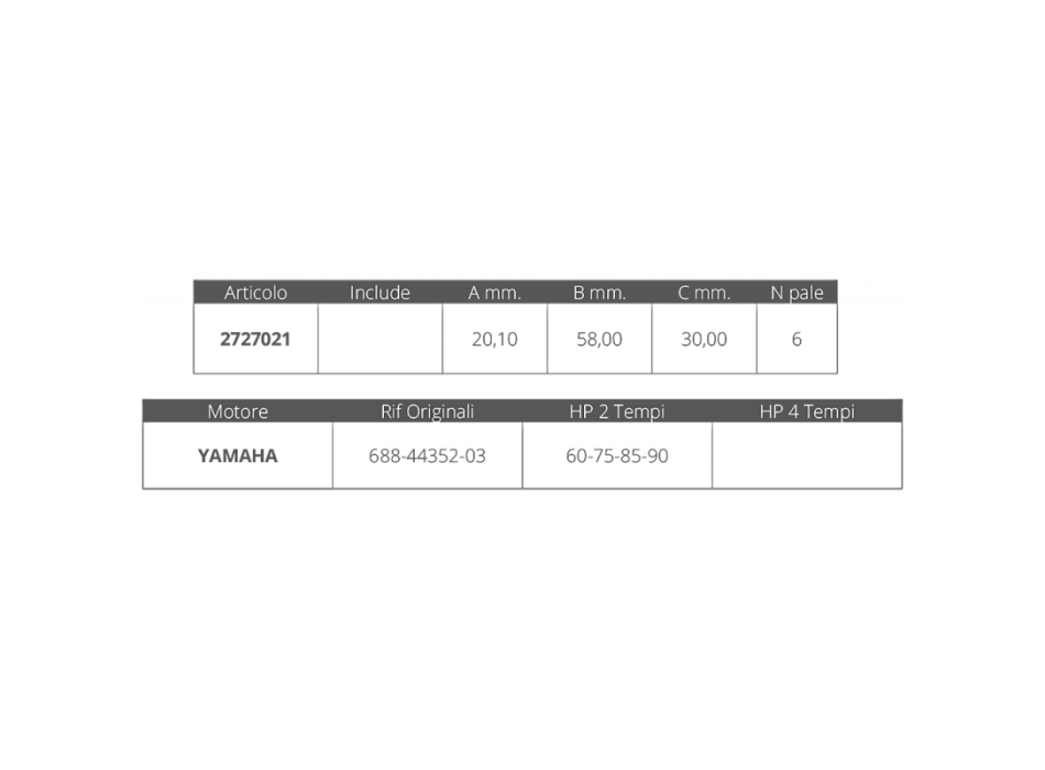 GIRANTE YAMAHA 2T 75-85-90 HP