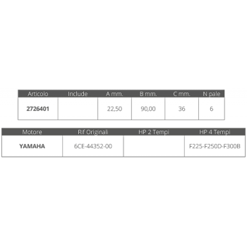 GIRANTE YAMAHA RIF.OR.6CE-44352-00