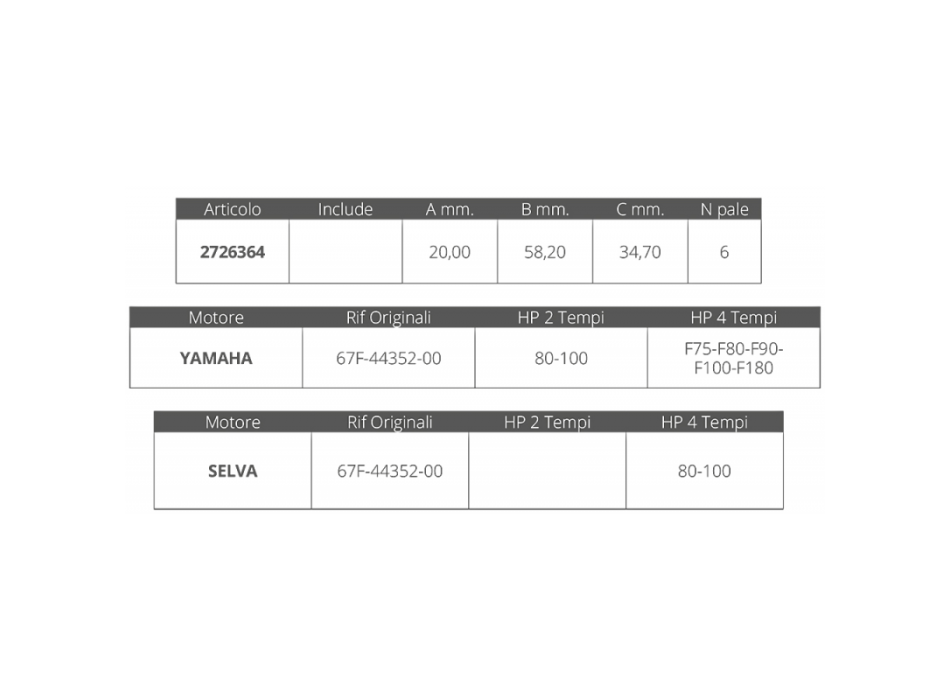GIRANTE YAMAHA/SELVA 4T 80-100 HP