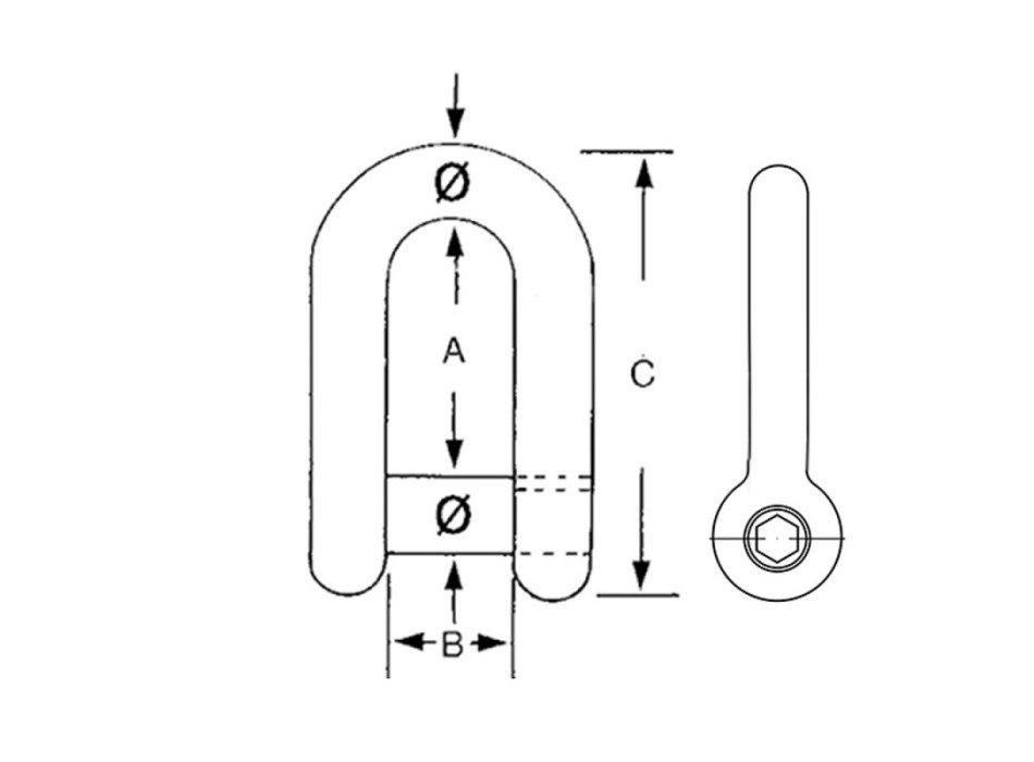 GRILLO INOX PERNO INCASSATO Ø MM.5