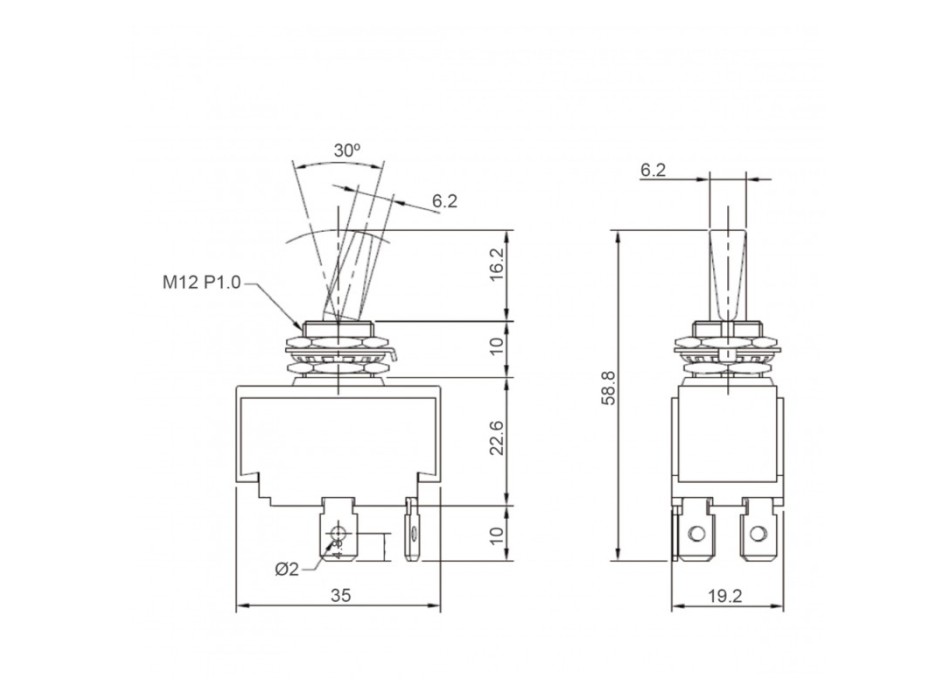 INTERRUTTORE ON-OFF-ON