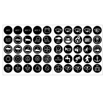 KIT 50 ETICHETTE PER INTERRUTTORI