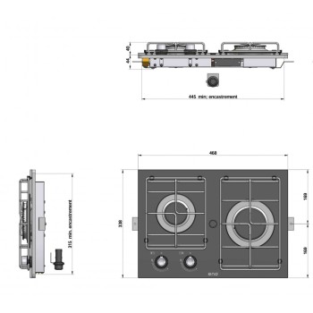 KIT FLANGIA MASTERGLASS 2 FUOCHI