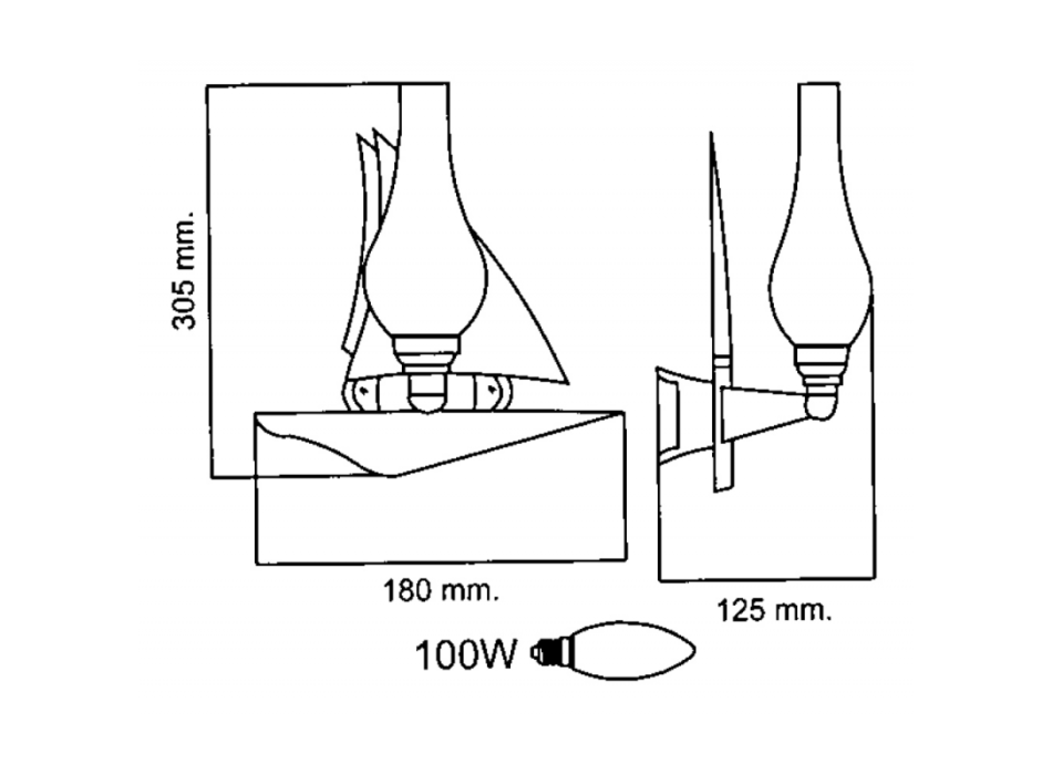 LAMPADA CON VELIERO MAX 100W