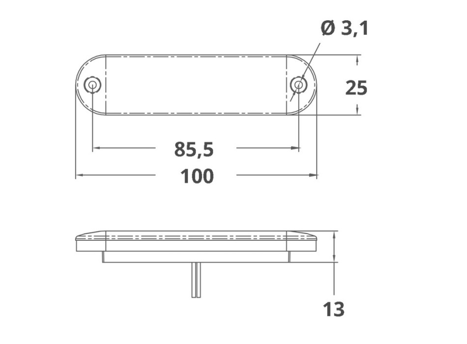 LUCE DI CORTESIA A 15 LED 12V