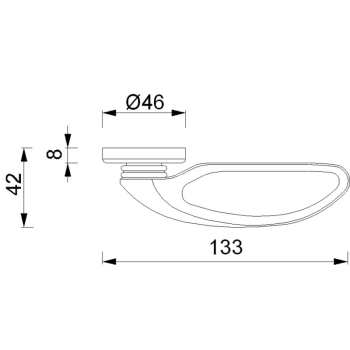 MANIGLIA IN OTTONE CROMATO