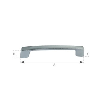 MANIGLIA OTTONE CROMATO MM.225