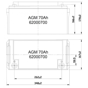 Mastervolt AGM Battery 12/70Ah