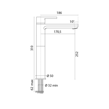 MISCELATORE ALTO LAVABO