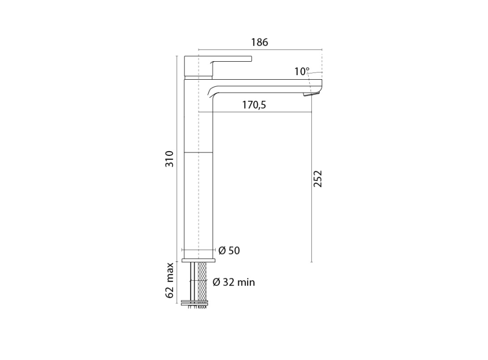 MISCELATORE ALTO LAVABO
